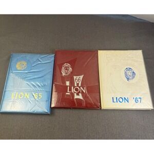 Durant High School‎ Lions Yearbooks 1965 1966 1967 Red Blue White